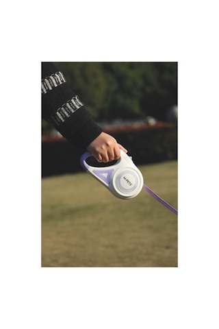 M-pets Flash Ledli Otomatik Gezdirme Şerit 5mt/purple Çok Renkli