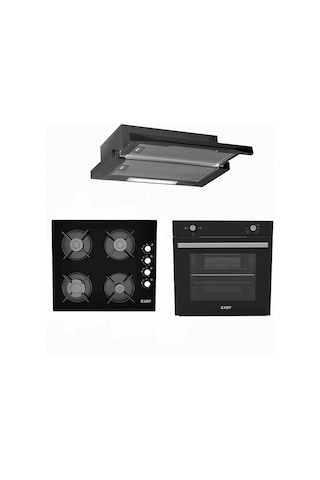 Exep Ivory EF-200 - EO-320 - E5E Siyah Ankastre Set