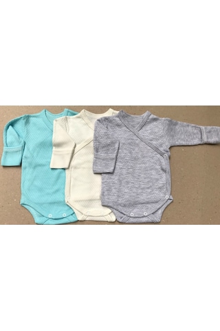 Özdemirlitekstil Bebelino Çıtçıtlı Badi Kruvaze (3'Lü Paket) (456557325) Çok Renkli