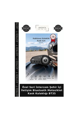 Özel Seri İntercom Şehir İçi İletişim Bluetooth Motosiklet Kask Kulaklığı Bt35