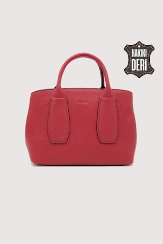 Hakiki Deri Kadın El Çantası Kırmızı Smr9226 Kırmızı