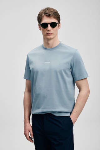 Lufian Marcus Modern Grafik T- Shirt Mavi Mavi 111020322100300 Mavi
