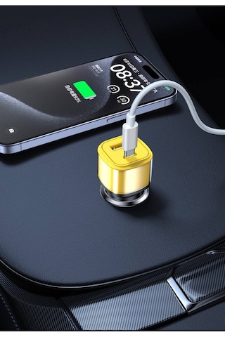 48w Type-c Usb Hızlı Şarj Pd Fast Araç Şarj Kiti Araç İçi Şarj Aleti Çakmaklık Adaptör