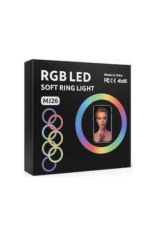 Mj26 10 İnç Rgb Ring Light Tripodlu Led Çekim Işığı, Tiktok Youtube Yayın Lambası, Selfie & Makyaj Işığ