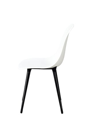 Vilinze Eames Siyah Ahşap Ayak Plastik Beyaz Sandalye