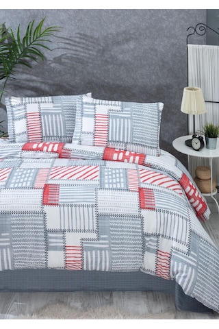 Tabu Home Patchwork Çift Kişilik Nevresim Takımı Antrasit