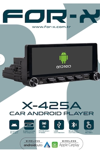 Foxus For-x X-425a Tek Din Android Multimedya Her Araç Uyumlu 2/32 Carplay Diğer