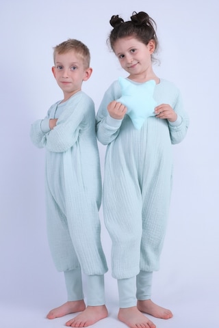 For My Baby 1 Tog Çocuk Uyku Tulumu Unisex Uzun Kollu Uyku Tulumu Turkuaz