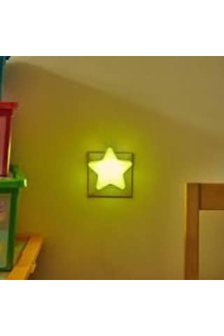 Alkese Sevimli Yıldız LED Işık Çocuk Odası Koridor Gece Lambası Çok Renkli