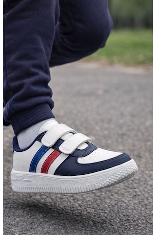 Papucumun Dünyası Günlük Bebek Çocuk Sneaker Cırt Cırt Bantlı Spor Ayakkabı Yürüyüş Ayakkabısı Lacivert