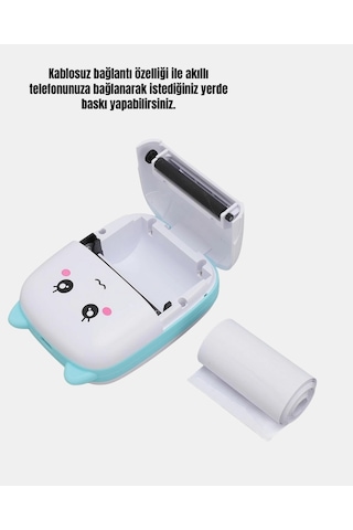 Vexor Taşınabilir Mini Termal Yazıcı 200 Dpı Bluetooth Bağlantılı