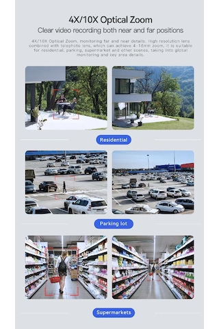 Yoosee Çift Kameralı Bir Geniş Açı Bir Optik 10x Zoom 4g Sim Kart