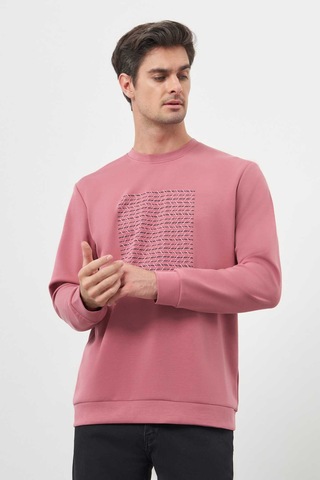 Morven Erkek Gül Trend Bisiklet Yaka Sweat-shirt 25ks063003154 Gül Gül Gülkurusu