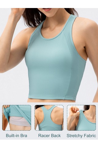 Moveevo Kadınlar İçin Yoga Spor Atlet, Dahili Göğüs Padli, Kuru Kesim, Kolaysız, Beyaz, Avrupa Beden 4/s Beyaz