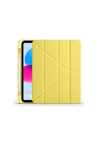 Samsung Galaxy Uyumlu Tab A11 Plus 11inç X230 Kılıf Kalem Bölmeli Trifolding Case X235 X236b