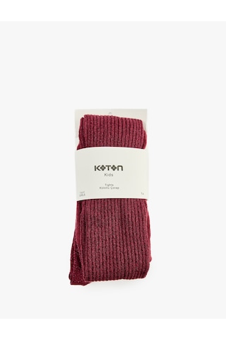 Koton Fitilli Külotlu Çorap Bordo 7wkg80199aa