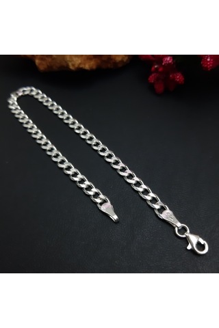 925 Ayar Gümüş Gurmet Model Erkek Bileklik 4.5 Mm