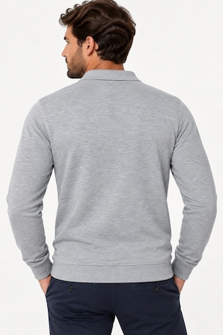 V9007 Dewberry Erkek Sweatshırt-düz Gri