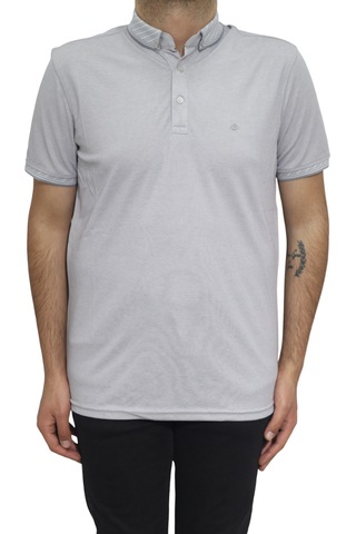 Santa Dmc Tekstil Erkek Düz Spor Kesim Normal Kalıp Polo Yaka T-shirt Gri