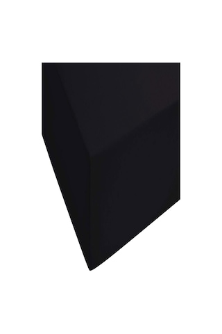100 X 200 Cm Düz Pamuklu Tek Kişilik Lastikli Fitted Penye Çarşaf-siyah