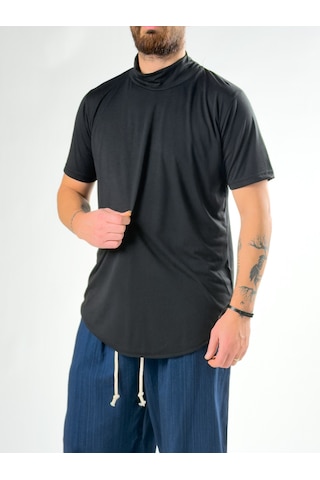 Cocopelli Siyah Boğazlı Tasarım Erkek T-shirt Coc2748 Siyah