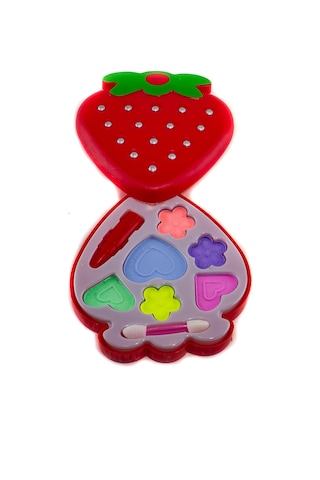 Çocuk Makyaj Seti Sürülebilir Makyaj Set Mini Çilek Makyaj Set