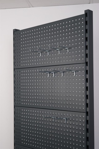 Delikli Panel Raflı Stand Antrasit Gri