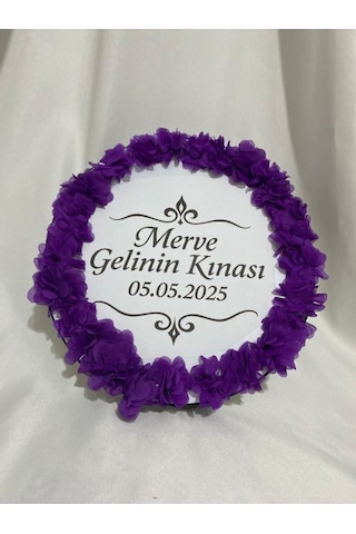 Gelin Tefi 30cm,özel Tasarımtef Lazer Güllü, İsim Ve Tarih Yazılı Düğün Kına Tefi Mor Gelin Tefi 30cm,özel Tasarımtef Lazer Güllü, İsim Ve Tarih Yazılı Düğün Kına Tefi Mor