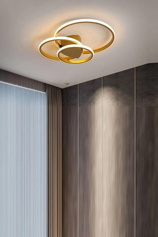 Sole Eskitme Renk Salon - Mutfak - Hol Beyaz Led 3 Lü Avize Eskitme