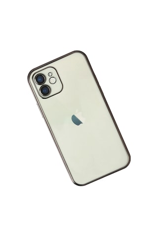 Newface Apple, Uyumlu iPhone 12 Kılıf Razer Lensli Silikon Glblseme - 15 - Siyah