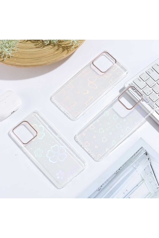 Oppo Reno 5 Lite Kılıf Zore Sidney Desenli Sert Kapak (541618697)
