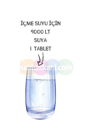 Klortab Tablet Klor Su Deposu Dezenfektanı 7Gr x 100 Ad