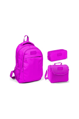 Coral High Pembe Kız Çocuk İlkokul Çanta Seti - Sırt Çantası+besl