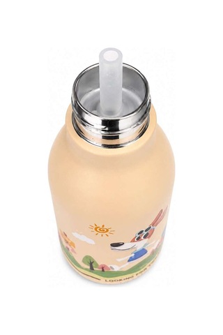 Koı Pembe Köpek 500 Ml Paslanmaz Çelik-pipetli Çocuk Termosu Ve Suluk Pembe Pembe