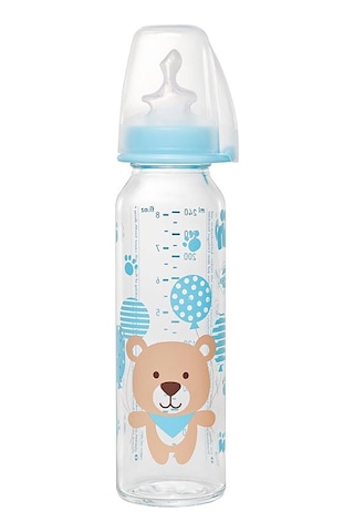 Nip 250 Ml Cam Biberon Erkek 0-6 Ay - Mavi Standart