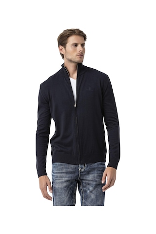 Cp282 Ultimate Zip Luxe Knit Men Sweater Navyblue