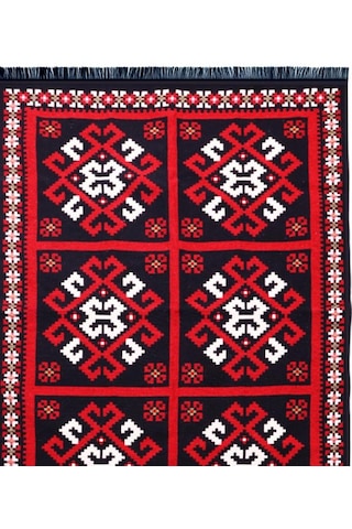 Bigghome Çift Taraflı Kilim, Makinede Yıkanabilir, Modern Desenli, 80 150 Cm, Sa25mk