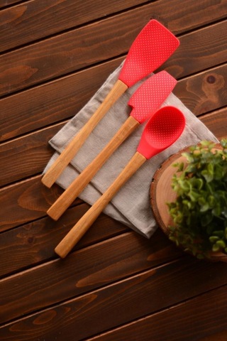 Bambum Bolly - 3'lü Spatula Seti Büyük