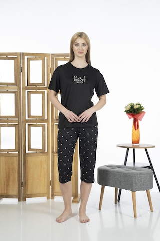 Estiva 24063 Kadın Kısa Kollu Kapri Pijama Takım 001