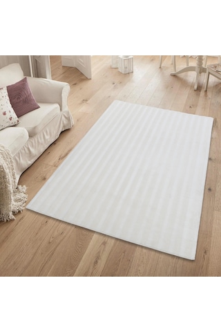 Krem Yumuşak Bubble Peluş Halı Yolluk Kaymaz Tabanlı, Yıkanabilir B001a Cream Krem