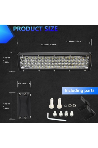 12 İnç Led Çalışma Işığı 264w 6000k Arazi Araçları K22349-12