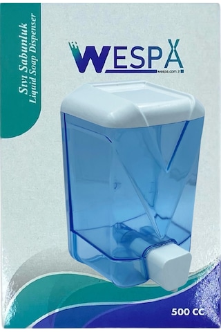 Wespa Plastik Şeffaf Sıvı Sabun Dispenseri 500 ml. x 10 Adet