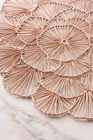 Metalik Rose Supla 38 Cm Amerikan Servis,dekoratif Masa Sunum Altlığı,modern Sofra Dekoru 2 Li Set Rose Altın
