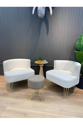 Elegance Çay Seti Berjer Ve Puf Takımı