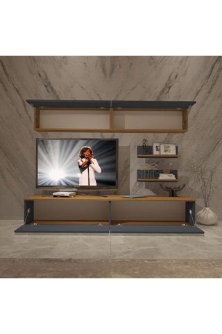 Decoraktiv Eko 5 Mdf Std Tv Ünitesi Tv Sehpası Pera - Antrasit