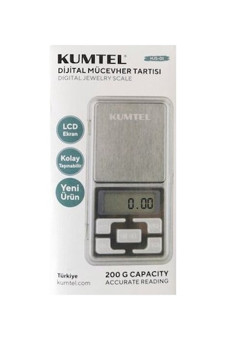 Kumtel Hjs-01 Dijital Hassas Mücevher Cep Tartısı Açık Beyaz