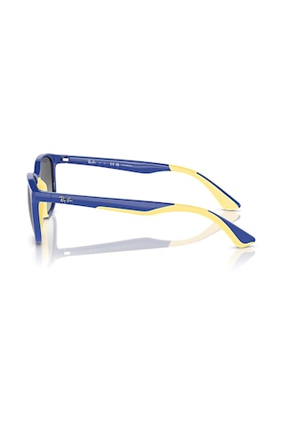 Ray-Ban Junior Rj 9078s 7132t3 48 Polarize Çocuk Kare Mavi Sarı Kemik Güneş Gözlüğü