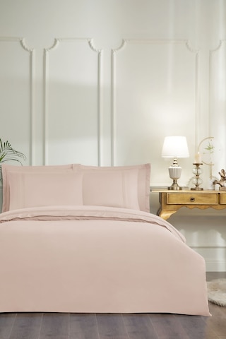 Özdilek Sadem Organik Soft Line King Size Saten Nevresim Takımı Bej