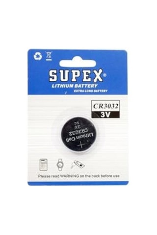 Supex Cr3032 3v Lityum Düğme Pil Tekli Paket