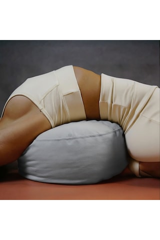 Rebuwo Kadife Yoga & Meditasyon Minderi, Ergonomik Oturma Destek Yastığı Gri Gri